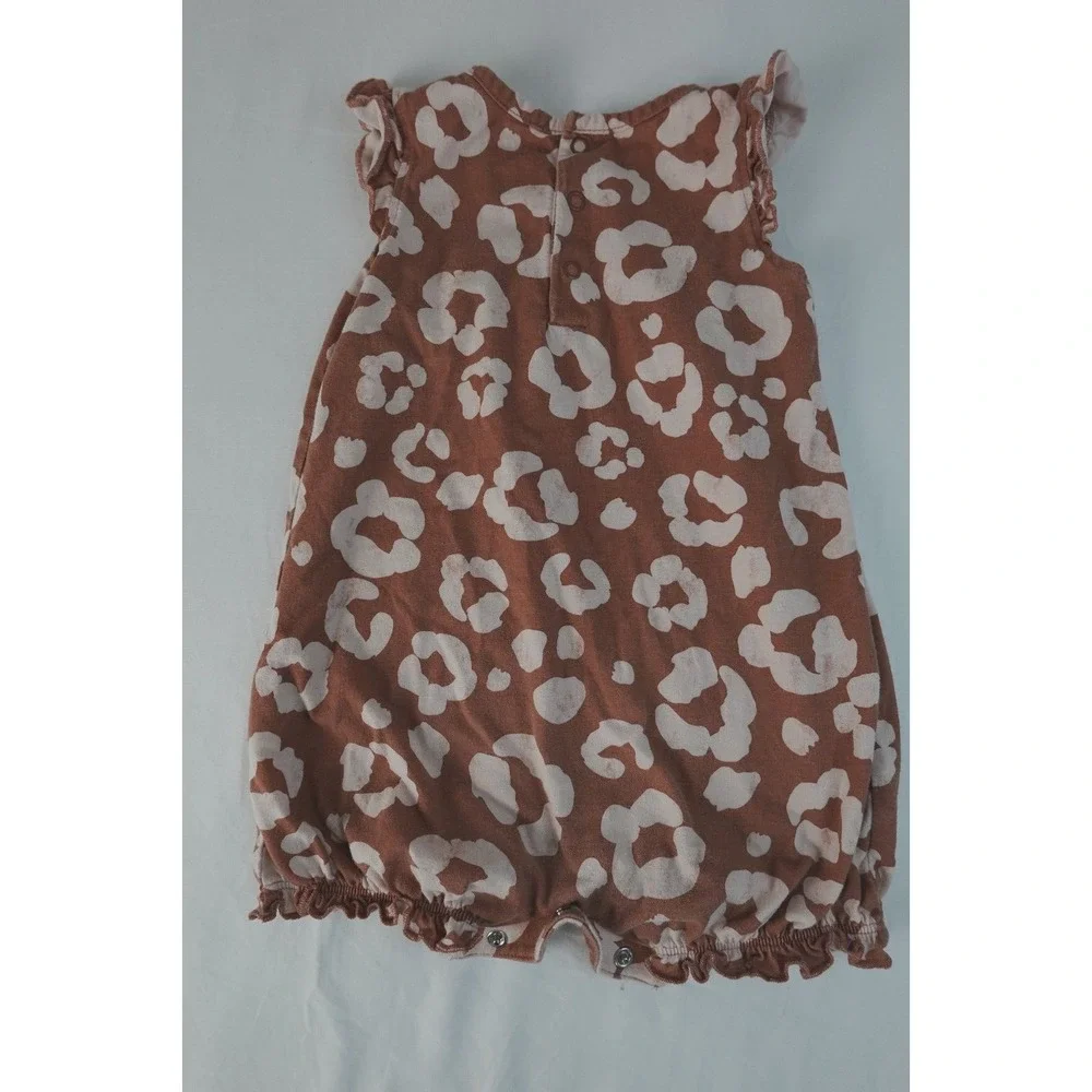 Carters‎ Child Of Mine Brown Pattern Romper 18M Cotton Blend